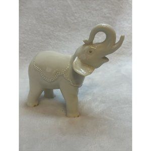 Vintage Porcelain White 24kt Gold Eyes Lenox Circus Elephant ~ 3 3/8” W x‎ 3.5 H